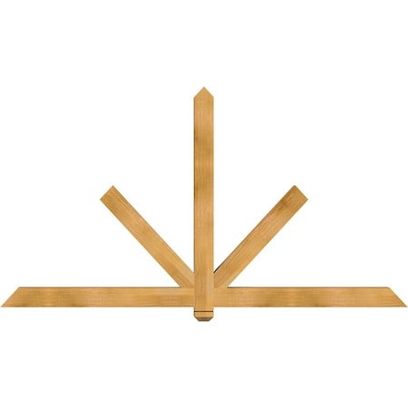 Ekena Millwork Kennewick Rough Sawn Timber Gable Bracket, Western Red Cedar, 84"W x 45"H x 4"D x 4"F, 13/12 Pitch GBW084X45X0404KEN00RWR